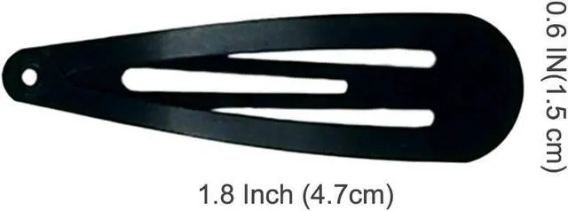 Alt view image 2 of 3 - 30,60 Pack Black 2 Inch Women Metal Snap Hair Clips Accessories No Slip Hair Barrettes Girls Women Hair Accessories (Black 30PCS)