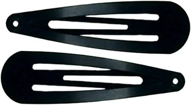 Alt view image 3 of 3 - 30,60 Pack Black 2 Inch Women Metal Snap Hair Clips Accessories No Slip Hair Barrettes Girls Women Hair Accessories (Black 30PCS)
