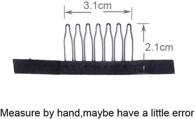 Alt view image 3 of 6 - 24 Pieces Steel Cloth Wig Combs and Clips Set - 7-Teeth Hair Accessories Tools for Making Wigs and Hairpieces (Black)