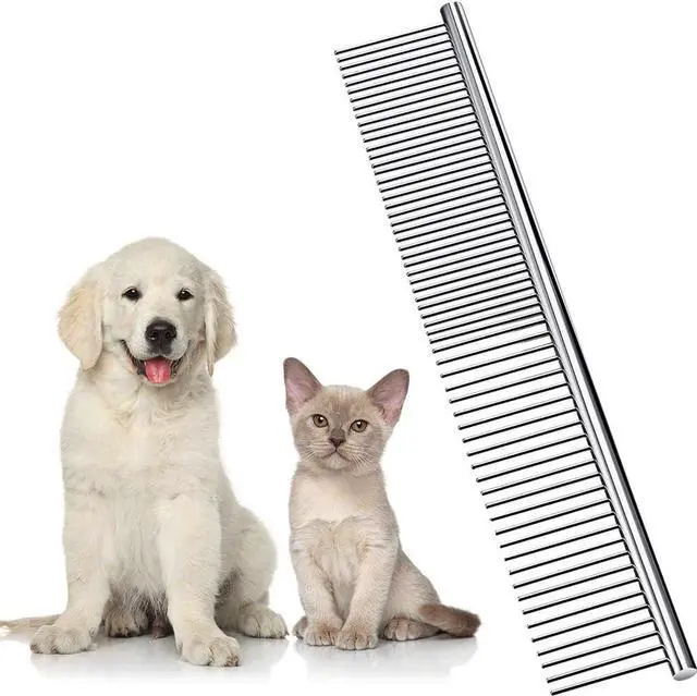Main image of Dog Combs for Grooming, Metal Cat Comb for Long Haired | Removing Tangles and Knots, Professional Grooming Tool for Long Haired Dog, Cat and other pets