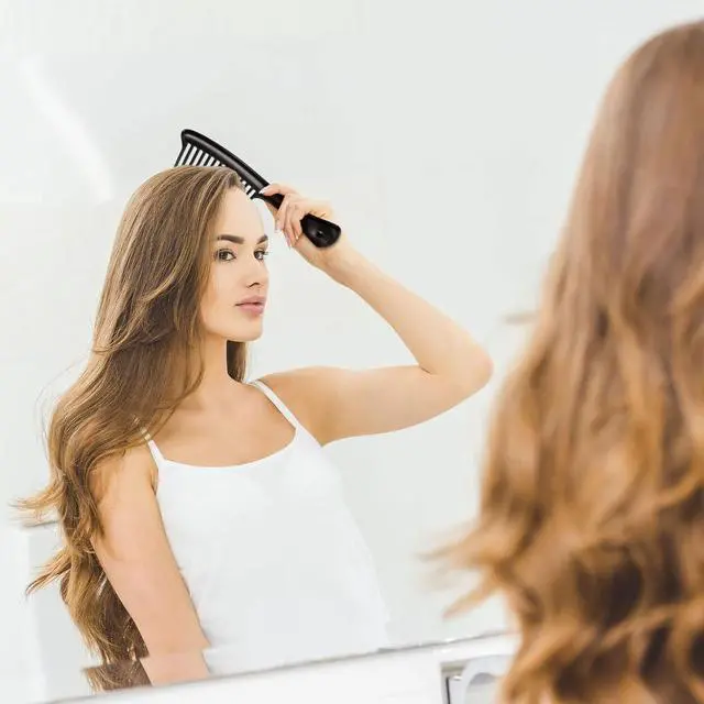 Alt view image 6 of 7 - 3 Pieces Large Wide Tooth Comb Jumbo Rake Comb for Curls Wet Big Detangler Shower Thickened Salon 4c Hair Pick for Women and Men Hair Styling, Long, Straight, Wig, Dry, Mixed Colors