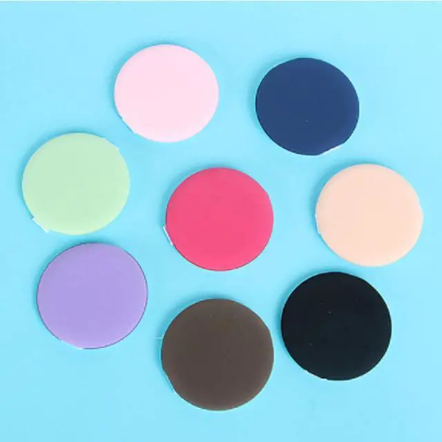 Alt view image 3 of 6 - 12 mini round air cushion thin suction dual-use dry and wet beauty tools lightweight foundation make-up sponge, reusable female storage filler Microfiber Powder