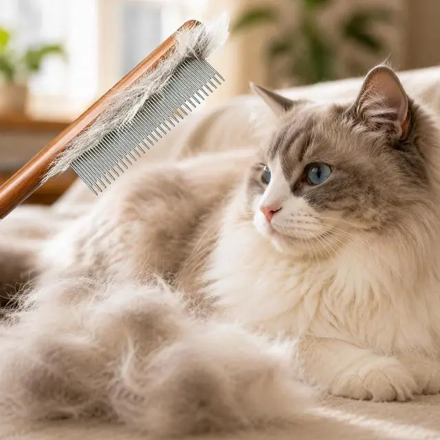 Alt view image 4 of 5 - Cat comb,dog comb,Solid Wood Pet Comb Grooming Tool for Cats,Dogs and rabbits
