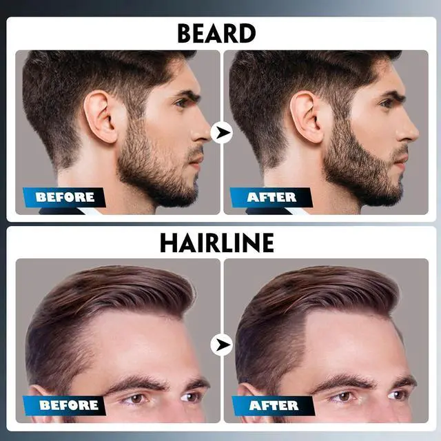 Alt view image 2 of 7 - Beard Pencil Filler for Men Black - Beard Pen with Brush, Barber Pencil Smudge-proof & Water-proof Mens Grooming Kits Creating Natural Beard Color, Gifts for Men (Black)