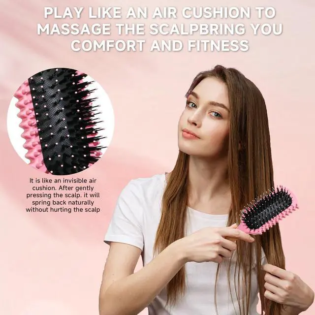 Alt view image 3 of 7 - Curl Defining Brush with 3 Pcs Slick Back Hair Set Bristle Edge Control Teasing Comb, For Combing and Shaping in All Hairstyles to Reduce Pulling (Purple)