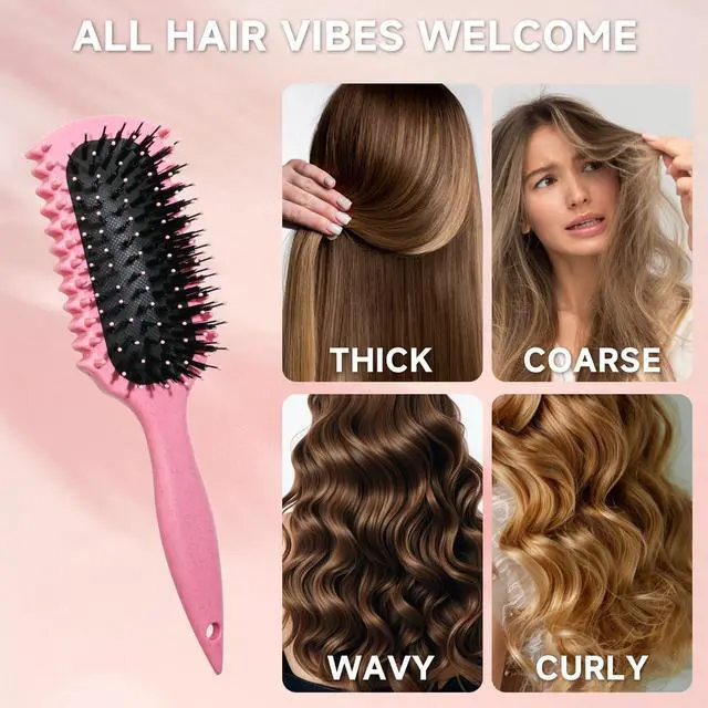 Alt view image 5 of 7 - Curl Defining Brush with 3 Pcs Slick Back Hair Set Bristle Edge Control Teasing Comb, For Combing and Shaping in All Hairstyles to Reduce Pulling (Purple)