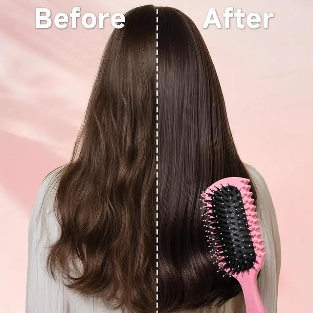 Alt view image 6 of 7 - Curl Defining Brush with 3 Pcs Slick Back Hair Set Bristle Edge Control Teasing Comb, For Combing and Shaping in All Hairstyles to Reduce Pulling (Purple)