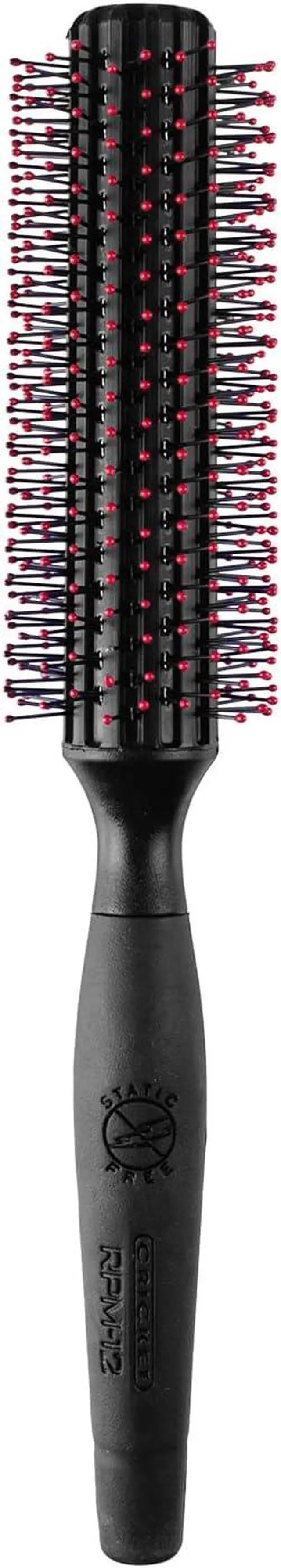 Alt view image 6 of 7 - Cricket Static Free RPM 12 Row Round Hair Brush - Curling, Blow Drying, Detangling and Styling Wet or Dry, Suitable for All Hair Types