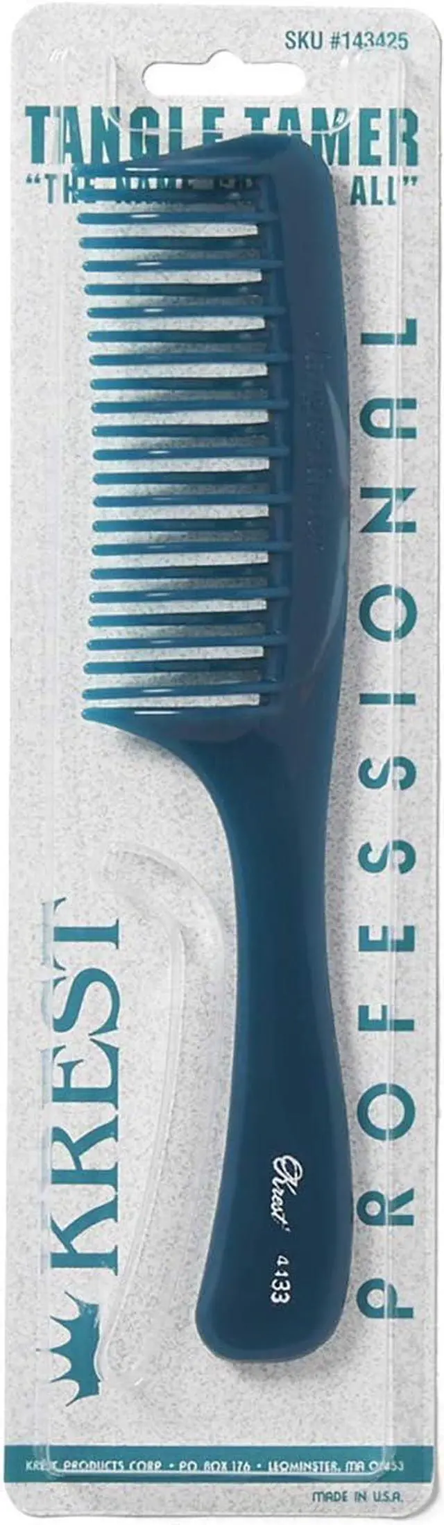 Main image of Krest Teal Tangle Tamer Curved Tooth Comb