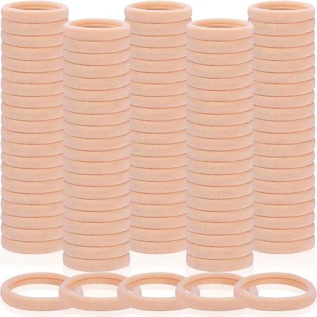 Main image of 150 Pcs Seamless Elastic Hair Ties No Damage for Thick & Thin Hair, Ponytail Holders, Elastics, Soft Pony Tails Bands for Women, Blonde