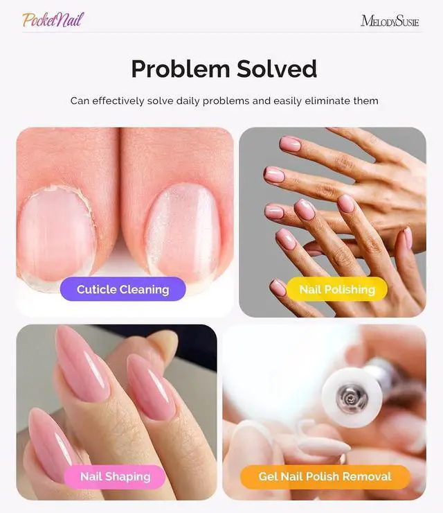 Alt view image 5 of 6 - MelodySusie Pen-Shaped Nail Drill PocketNail PC100G for Nail Beginners | 20,000 RPM, Ultra Slim, Gel Removal & Nail Care, for Home & Travel Use