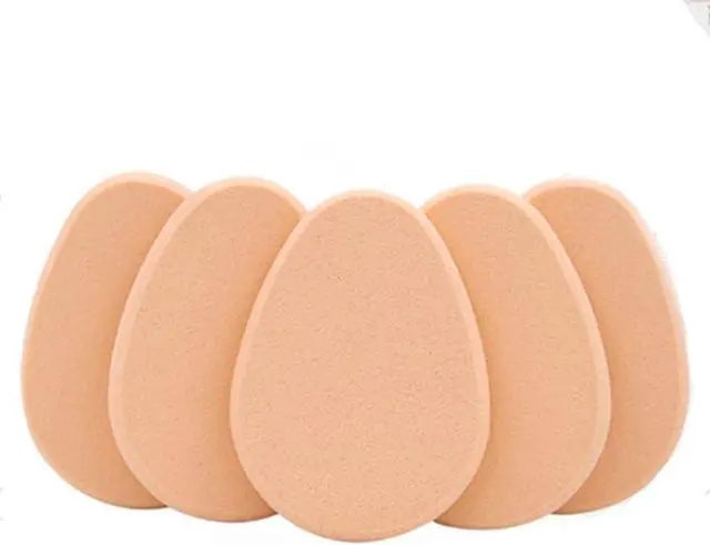 Main image of 5 Pcs Beige Smooth Makeup Sponge Blender Flawless Foundation Powder Puff Beauty, Makeup Brushes and Tools, Makeup Blenders and Sponges