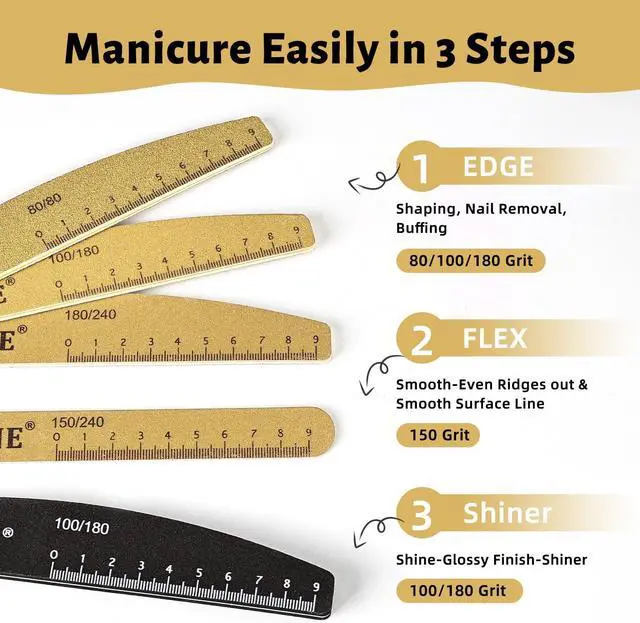Alt view image 2 of 7 - JODSONE Nail File and Buffer Set 5PCS Double Side Trimed Nail Files and Buffers Emery Boards for Nails 80/240 Nail Shine Polishing Stick Reusable Washable Nails Tools Suit for Home Salon