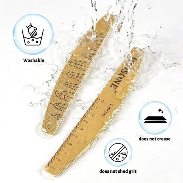 Alt view image 5 of 7 - JODSONE Nail File and Buffer Set 5PCS Double Side Trimed Nail Files and Buffers Emery Boards for Nails 80/240 Nail Shine Polishing Stick Reusable Washable Nails Tools Suit for Home Salon