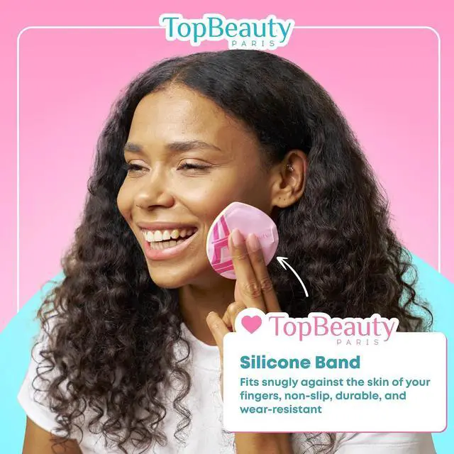 Alt view image 4 of 7 - Topbeauty Paris Large Makeup Puff - Soft Powder Sponge for Loose and Cosmetic Foundation - 1 Count - Reusable Pink Pad - Face Cleaning - Body Undereye Beauty Stylish Makeup Tools