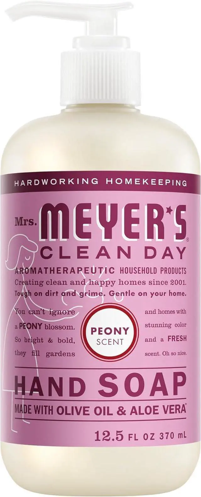 Main image of MRS. MEYER'S CLEAN DAY Hand Soap, Peony Scent, 12.5 Fl Oz Bottle