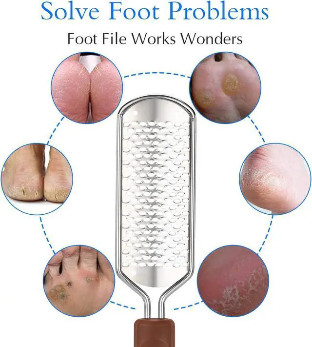 Alt view image 3 of 7 - Professional Pedicure Foot File, Colossal Stainless Steel Detachable Foot Scrubber, Hard Skin Removers Pedicure Rasp for Wet and Dry Feet