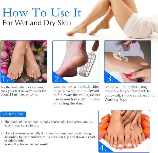 Alt view image 5 of 7 - Professional Pedicure Foot File, Colossal Stainless Steel Detachable Foot Scrubber, Hard Skin Removers Pedicure Rasp for Wet and Dry Feet