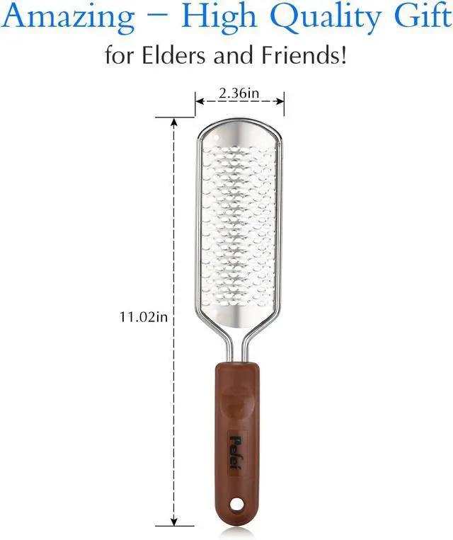 Alt view image 7 of 7 - Professional Pedicure Foot File, Colossal Stainless Steel Detachable Foot Scrubber, Hard Skin Removers Pedicure Rasp for Wet and Dry Feet