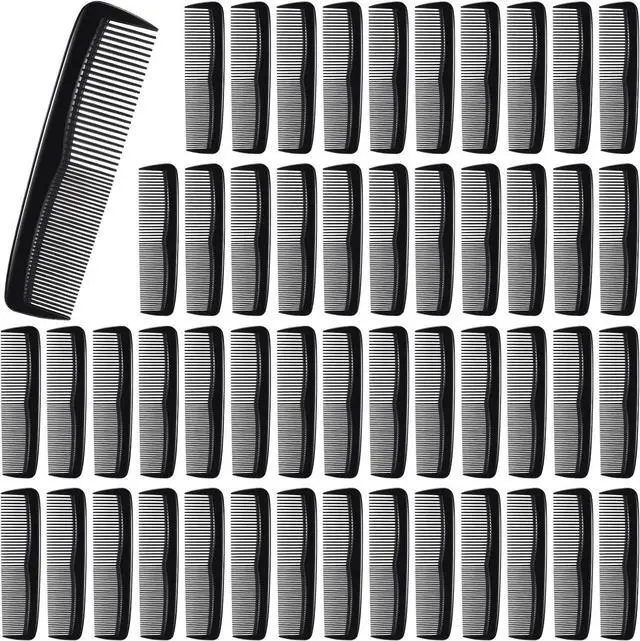 Main image of Didaey Pocket Combs for Men 5 Inch Wide Fine Teeth Professional,Black | Bulk Barber Supplies, Flat Top Styling Beard Grooming,Anti Static Plastic Haircut Accessories,Professional Salon Home Use