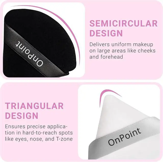Alt view image 5 of 7 - PREMIUM POWDER PUFF Face Makeup Sponge Soft Velour Triangle Powder Puffs Flawless Matte Application for Loose Translucent Setting Powder Concealer Foundation Beauty Sponge Gift for Makeup Perfection