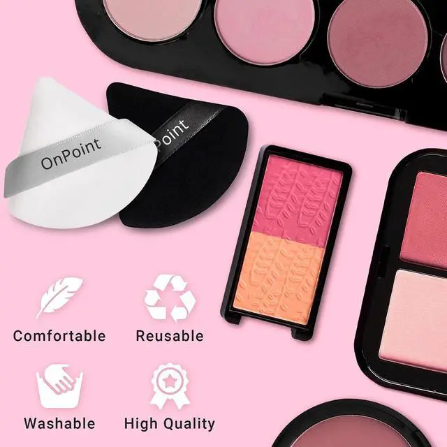 Alt view image 6 of 7 - PREMIUM POWDER PUFF Face Makeup Sponge Soft Velour Triangle Powder Puffs Flawless Matte Application for Loose Translucent Setting Powder Concealer Foundation Beauty Sponge Gift for Makeup Perfection