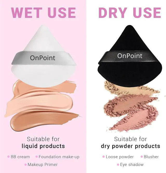 Alt view image 4 of 7 - PREMIUM POWDER PUFF Face Makeup Sponge Soft Velour Triangle Powder Puffs Flawless Matte Application for Loose Translucent Setting Powder Concealer Foundation Beauty Sponge Gift for Makeup Perfection