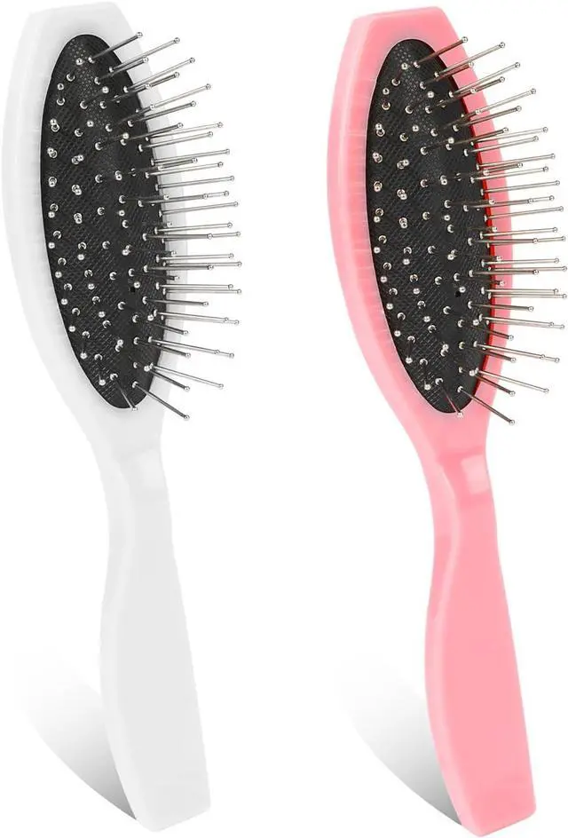 Main image of Wig Brush 2 Pcs Wig Brushes for Synthetic Hair Wigs and Human Hair Stainless Steel Wig Wire Detangling Brushes Portable Comb Professional Synthetic Hair Brush Extension Brushes for Women