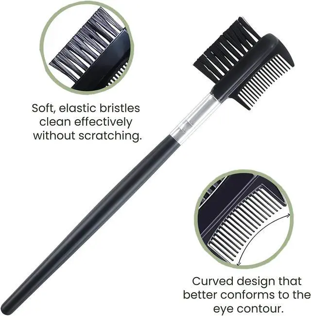 Alt view image 6 of 7 - MEDUWEDU 5 Pack Flea & Lice Comb Set for Cats, Dogs & Kids Stainless Steel Fine Tooth Nit Comb Kit with Double-Sided Tear Stain Remover, Grooming Brush & Peine para Piojos for Thick Hair (Blue)