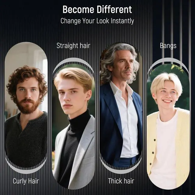 Alt view image 6 of 7 - 3PCS Comb Set Hair Combs for Men, Fine and Wide Tooth Comb, Roller Brush for Adding Volume, Hair Styling Mens Comb for Styling and Grooming, Frosted Texture