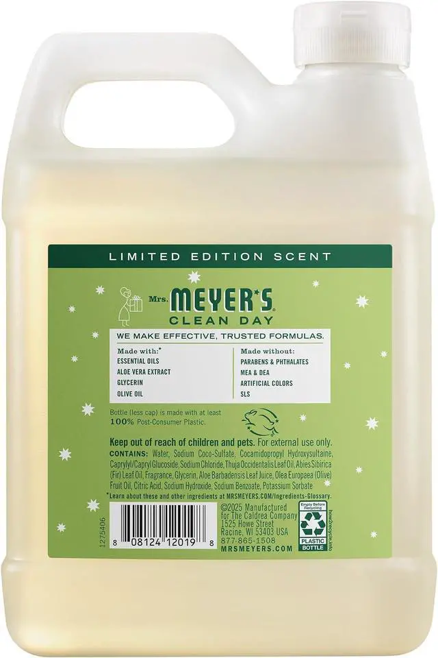 Alt view image 2 of 7 - MRS. MEYER'S CLEAN DAY Hand Soap Refill, Iowa Pine Scent, 33 Fl Oz Bottle