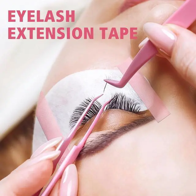 Alt view image 2 of 7 - 20 Rolls Pink Lash Tape for Eyelash Extensions, Eyelash Tape 0.47 x 10 Yd | Breathable PE Micropore, Low Irritation Lash Extension Supplies for Salon and Home Use