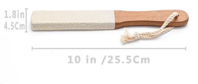 Alt view image 6 of 6 - Kinepi Callus Remover Foot File, Pumice Stone for Feet Scrubber Wet and Dry | Wooden pedicure foot rasp helps smooth dead skin, cracked heels, and hard skin for daily or weekly care after shower