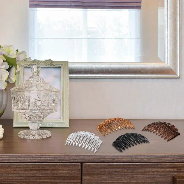 Alt view image 3 of 7 - WILLBOND 16 Pieces Women Hair Comb Accessories French Hair Side Combs | Decorative Hair Combs, Plastic Twist, Non Slip Teeth, Secure Hold, Everyday Styling, 4 Colors