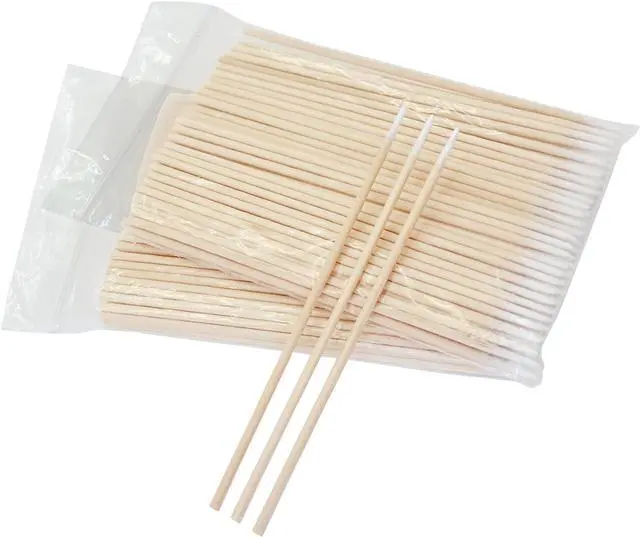 Main image of Egaageoi 200 Count 4 Inch Pointed Cotton Swabs for Nail with Wood Sticks | with Firm Soft Cotton Tips for Nail Technicians and DIY Enthusiast, DIY at Home, Home Salon | Compatible with Nail Polish