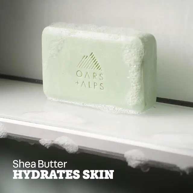 Alt view image 5 of 7 - Oars + Alps Exfoliating & Moisturizing Mens Bar Soap, Epsom Salt, 1pk | Recharge As You Cleanse, Hydrating, Boost Dry, Dehydrated Skin, Nourishing, Post Workout Soap, Eucalyptus Spearmint Scent