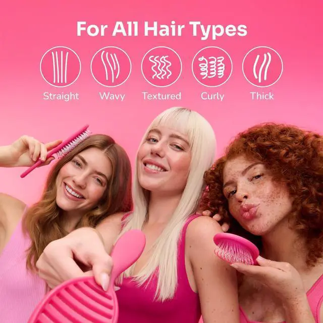 Alt view image 3 of 7 - Wet Brush Original Detangler Hair Brush - Color Wash, Splatter - All Hair Types - Ultra-Soft IntelliFlex Bristles Glide Through Tangles with Ease - Pain-Free Comb for Men, Women, Boys and Girls