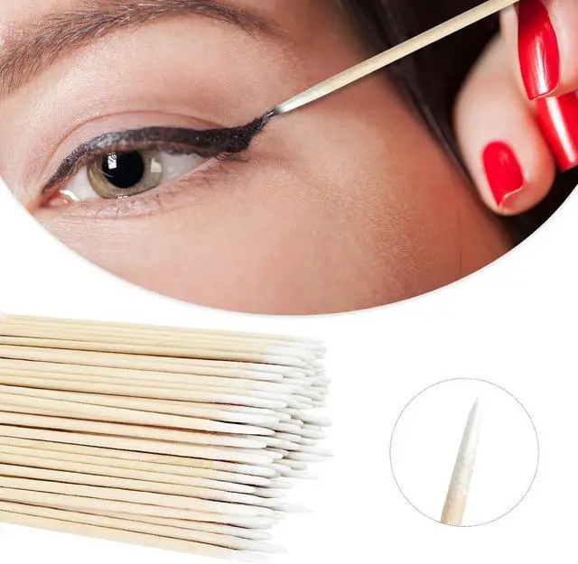 Alt view image 5 of 7 - Egaageoi 200 Count 4 Inch Pointed Cotton Swabs for Nail with Wood Sticks | with Firm Soft Cotton Tips for Nail Technicians and DIY Enthusiast, DIY at Home, Home Salon | Compatible with Nail Polish