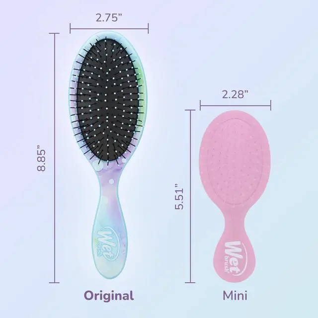 Alt view image 5 of 7 - Wet Brush Original Detangler Hair Brush - Color Wash, Splatter - All Hair Types - Ultra-Soft IntelliFlex Bristles Glide Through Tangles with Ease - Pain-Free Comb for Men, Women, Boys and Girls