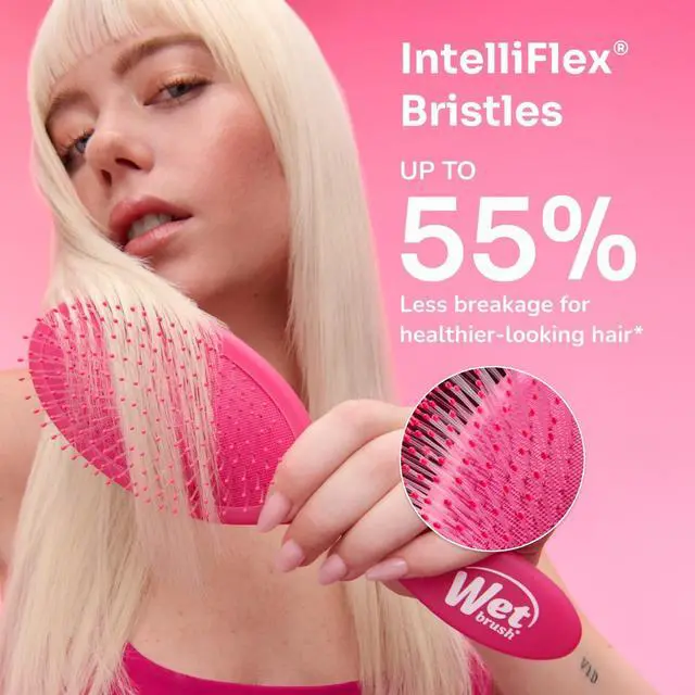 Alt view image 6 of 7 - Wet Brush Original Detangler Hair Brush - Color Wash, Splatter - All Hair Types - Ultra-Soft IntelliFlex Bristles Glide Through Tangles with Ease - Pain-Free Comb for Men, Women, Boys and Girls