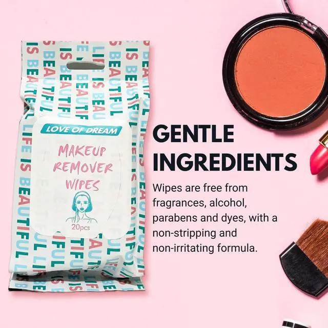 Alt view image 5 of 7 - Consumable Corner - Makeup Remover Wipes - Hypoallergenic Facial Cleansing | Towelettes - Removes Waterproof Makeup - Safe for Sensitive Skin - Alcohol-Free - Unscented - 1 Pack - 20 Count