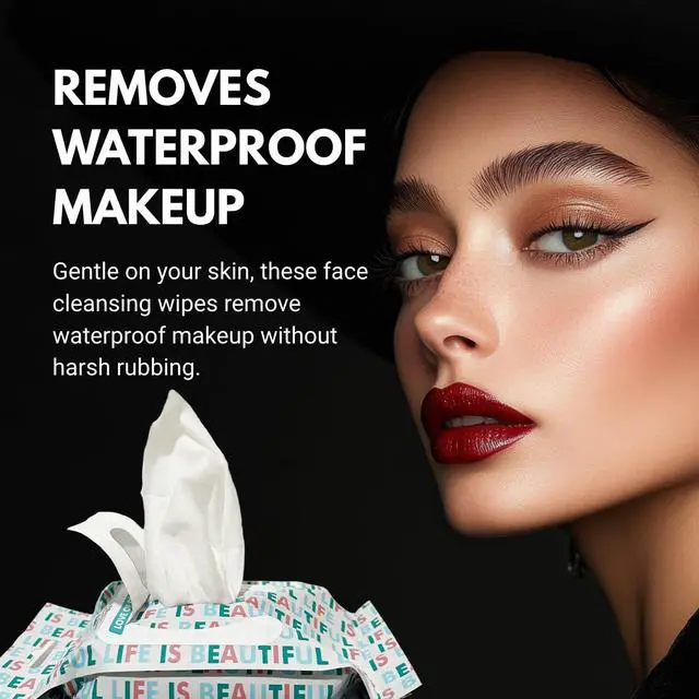 Alt view image 4 of 7 - Consumable Corner - Makeup Remover Wipes - Hypoallergenic Facial Cleansing | Towelettes - Removes Waterproof Makeup - Safe for Sensitive Skin - Alcohol-Free - Unscented - 1 Pack - 20 Count