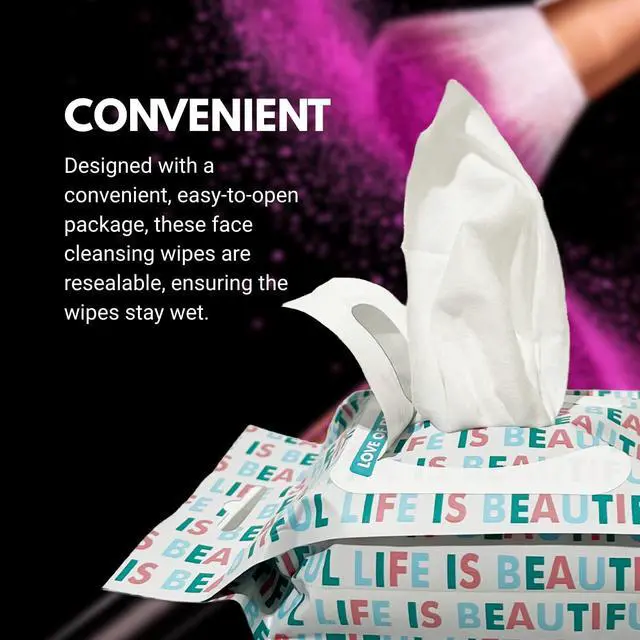 Alt view image 6 of 7 - Consumable Corner - Makeup Remover Wipes - Hypoallergenic Facial Cleansing | Towelettes - Removes Waterproof Makeup - Safe for Sensitive Skin - Alcohol-Free - Unscented - 1 Pack - 20 Count