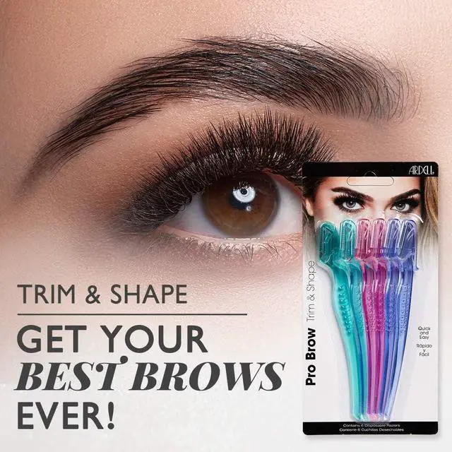 Alt view image 2 of 6 - Ardell Pro Brow Trim & Shape, Eyebrow Dermaplane Razor, 6 Count | Precision Face Razors for Women Remove Peach Fuzz, Shape & Trim Brows, Dermaplaning Tool, Assorted Colors