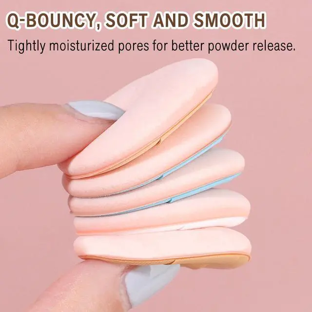 Alt view image 5 of 6 - TORMEN Mini Triangle Makeup Sponges, Latex-Free Blender, 6 Pcs | Latex-free mini triangle cushion sponges. Wet and dry use, multi-shaped blender. Powder, foundation, and cream makeup