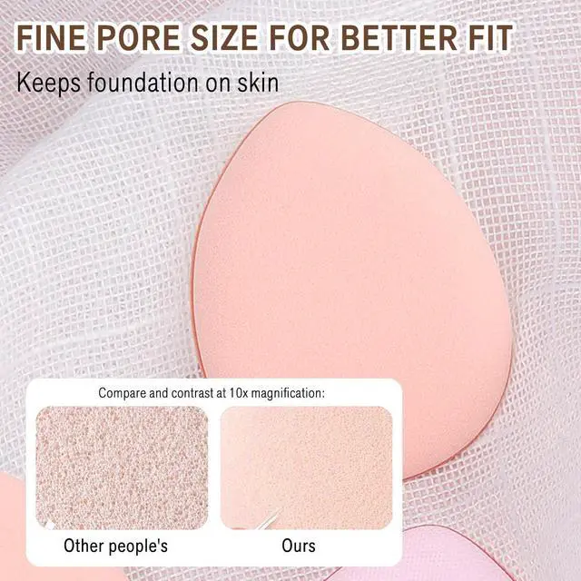 Alt view image 4 of 6 - TORMEN Mini Triangle Makeup Sponges, Latex-Free Blender, 6 Pcs | Latex-free mini triangle cushion sponges. Wet and dry use, multi-shaped blender. Powder, foundation, and cream makeup