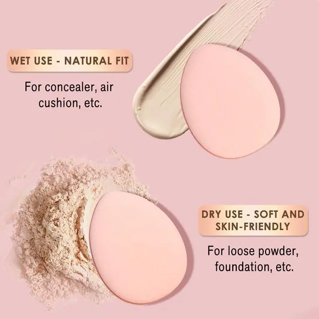 Alt view image 3 of 6 - TORMEN Mini Triangle Makeup Sponges, Latex-Free Blender, 6 Pcs | Latex-free mini triangle cushion sponges. Wet and dry use, multi-shaped blender. Powder, foundation, and cream makeup