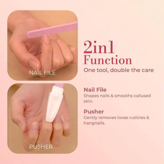 Alt view image 4 of 6 - Ceramic Files for Nails, Manicure Fingernail Files with Cases, Expert Precision Filing, Leaves Nails Smooth, Professional Manicure & Pedicure Kit (White & Black, 2, Count, Soft & Hard)