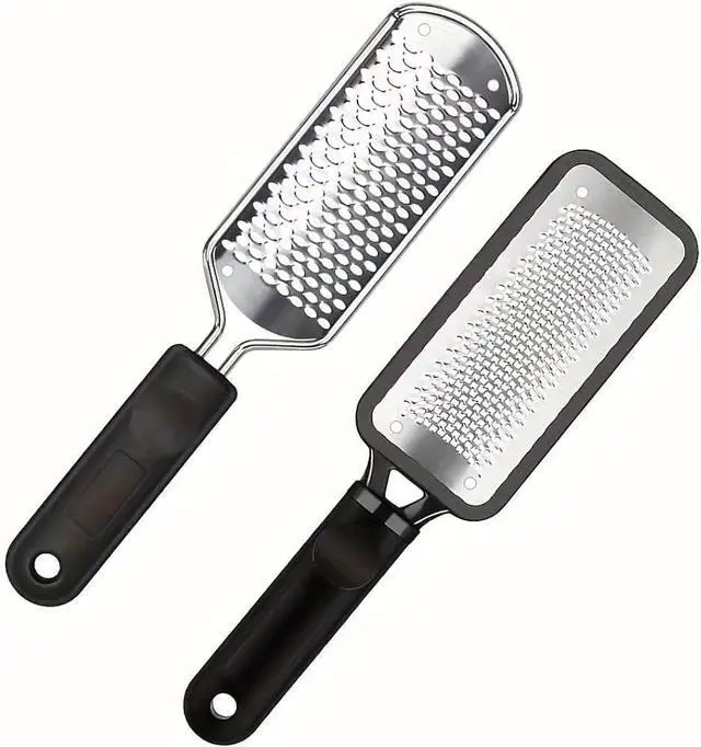 Main image of 2 Pcs Foot Scraper, Foot File Callus Remover, Stainless Steel Foot Rasp, Professional Foot Scrubber Dead Skin Remover, Pedicure Foot Grater for at Home & Salon