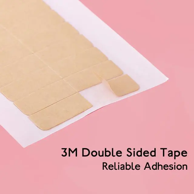 Alt view image 5 of 6 - WENNALIFE Clear Double-Sided Hair Extension Tape Tabs, 24 Pcs | Clear 1.6 x 0.3 in Pre-Cut Tabs Fit Tape-in Hair Extensions and Provide a Discreet Hold for Replacement Applications.